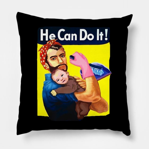 he can do it Pillow by Clathrus