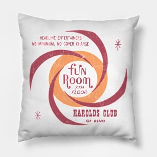 Fun Room Harolds Of Reno -- Vintage Aesthetic Pillow