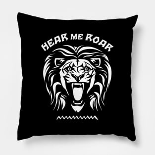 Roaring Lion Face | Hear Me Roar Pillow