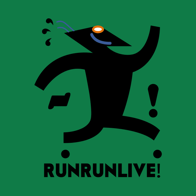 RunRunLive Black Logo for shirts by After the Apocalypse