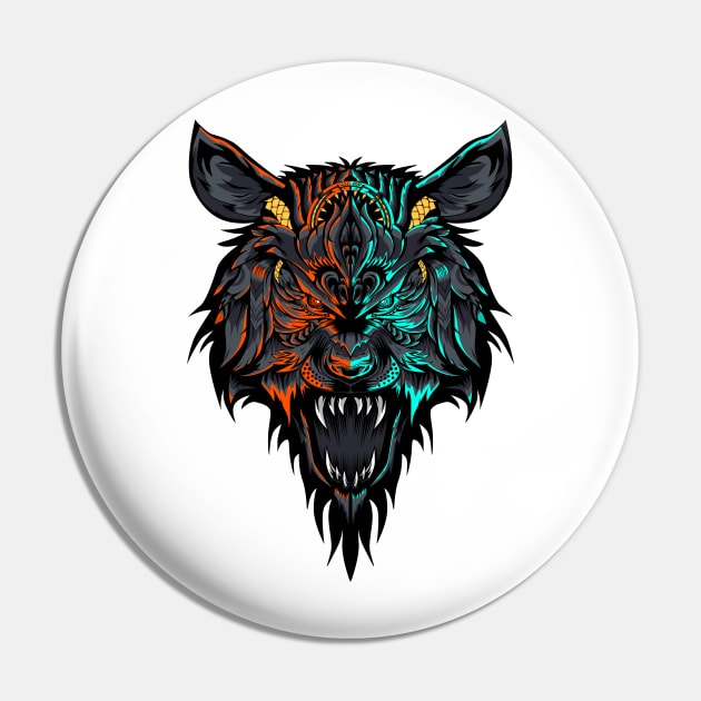 Wolf of the Future Pin by fredian