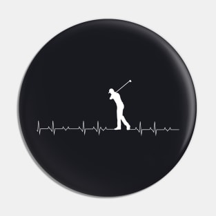 Golf Heartbeat Pin