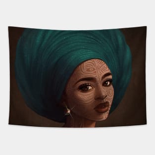 Teal Gele Tapestry