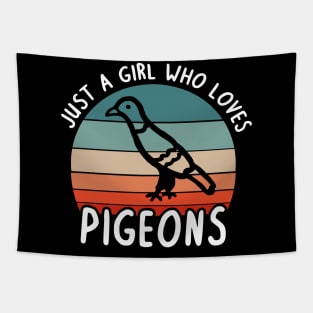 Just a girl love pigeons design carrier pigeon Tapestry