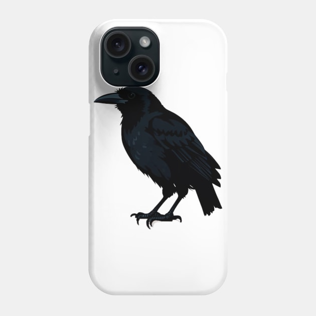 Handsome Raven with Dark Feathers Phone Case by CursedContent