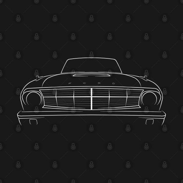 front/profile - 1962 Ford Falcon Futura - stencil, white by mal_photography