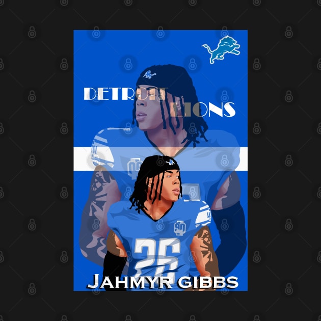 Jahmyr Gibbs Detroit Lions by DP Store