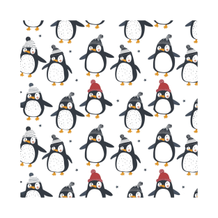 Cute Penguin Pattern T-Shirt