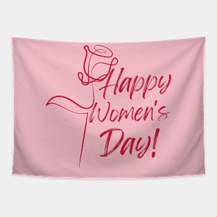 Happy Women's Day March 8 Tapestry