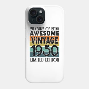 74th Birthday Limited Edition Born in 1950 Phone Case