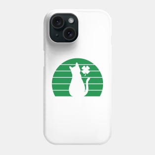 St Patricks Day Cat Lucky Shamrock Phone Case