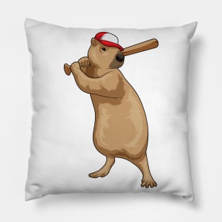 Capybara Baseball Baseball bat Pillow