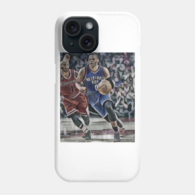 russell westbrook oklahoma Phone Case by sepuloh