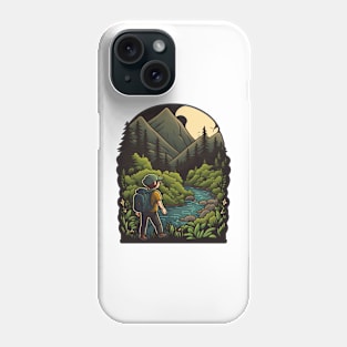 Hiking Cartoon Design - Buy and Plant a Tree Phone Case