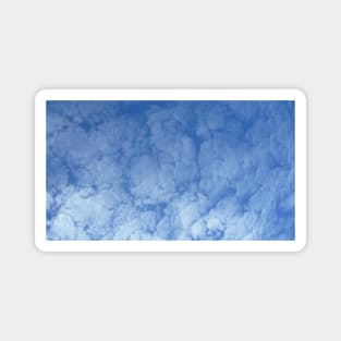 White Blue Cloudy Sky Magnet