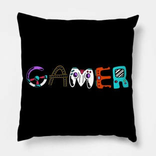 Gamer Letters Pillow