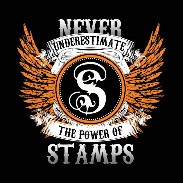 Stamps Name Shirt Never Underestimate The Power Of Stamps by Nikkyta