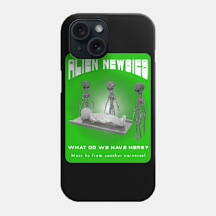 Alien Newbies - Green and White Phone Case