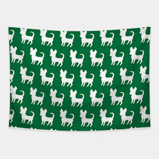 Chihuahua silhouette print (large) deep green Tapestry