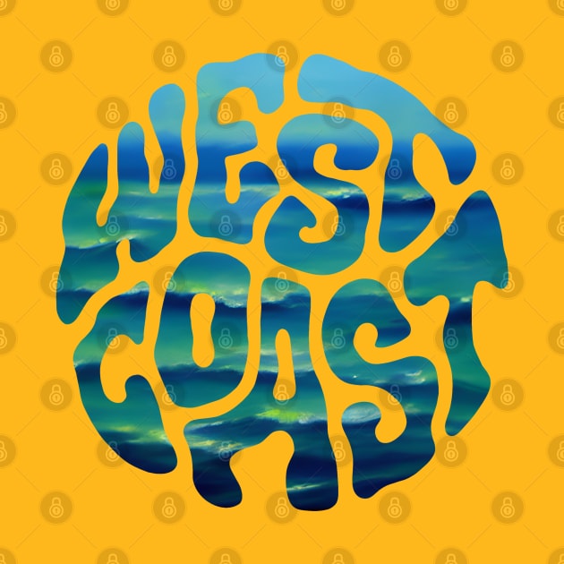 West Coast Word Art by Slightly Unhinged