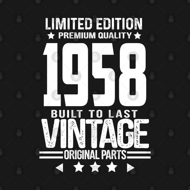 Discover Retro Vintage Birthday- 1958 - Retro Vintage Birthday - T-Shirt