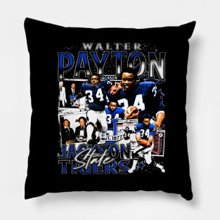 Walter Payton College Vintage Bootleg Pillow