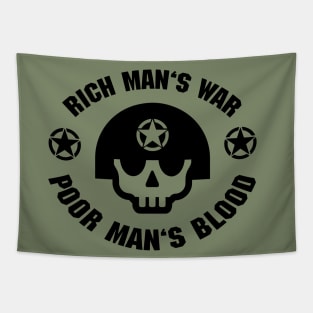 Rich Man's War (Black) Tapestry