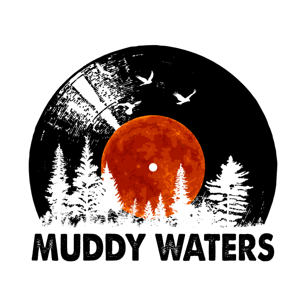 Muddy Record Forest Music Gift by Mountain River Landscape