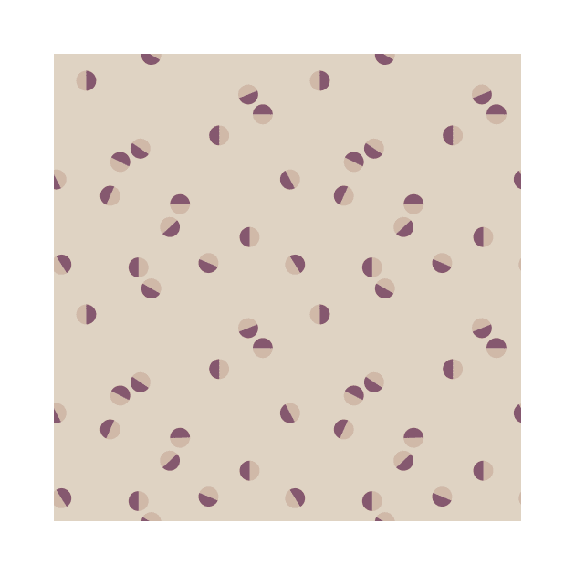 Scattered Dots Minimalist Geometric Pattern - Muted Beige Mauve by Charredsky