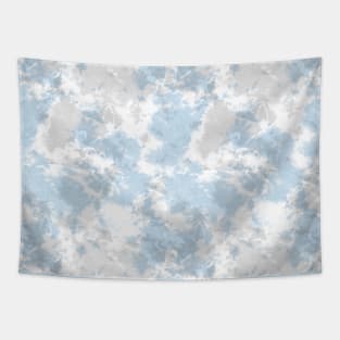 Soft Blue and Gray Tie-Dye Tapestry