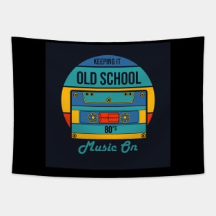 Retro Old School Music Tapestry