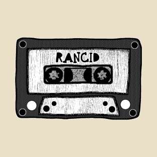 rancid cassette black and white T-Shirt