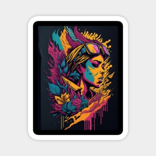 Colorful Canvas - Captivating Street Art Vibes Magnet