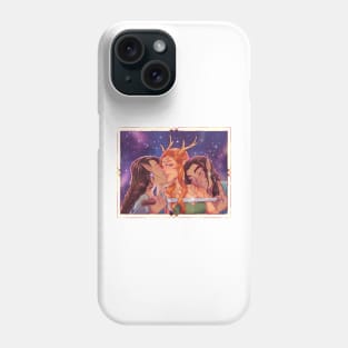 Ranger, Druid and rogue on white Phone Case