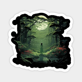 GIRL IN THE FOREST Magnet