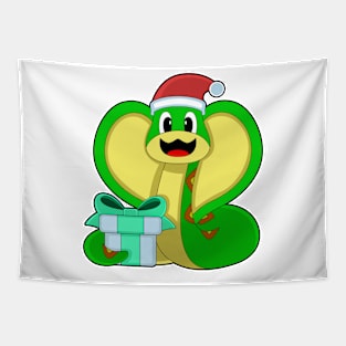 Snake Christmas Package Tapestry