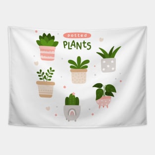 Potted Plants Tapestry