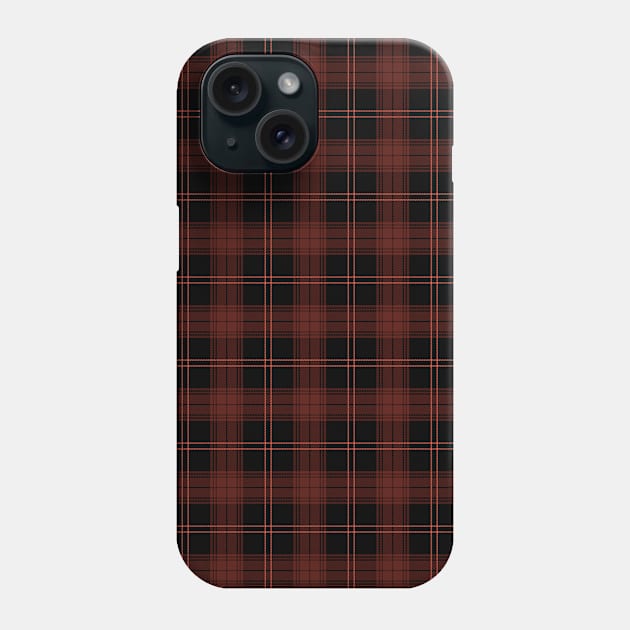 Red Plaid, Black Tartan; Pattern Design Phone Case by moddies