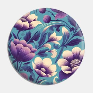 Purple Flowers Pin