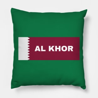 Al Khor City in Qatar Flag Pillow