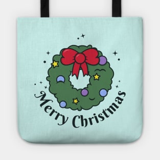 Christmas wreath - Merry Christmas Tote