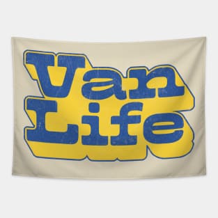 Van Life / Faded Thrift Style Retro Design Tapestry