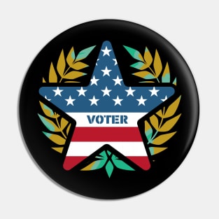 Retro American Elections Supportive Messages Tee Shirts Pin