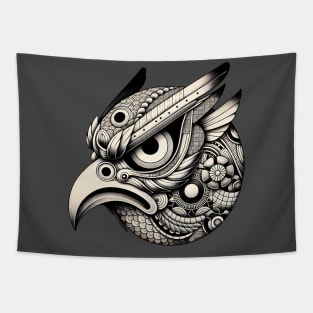 Japanese Bird Mask Tapestry