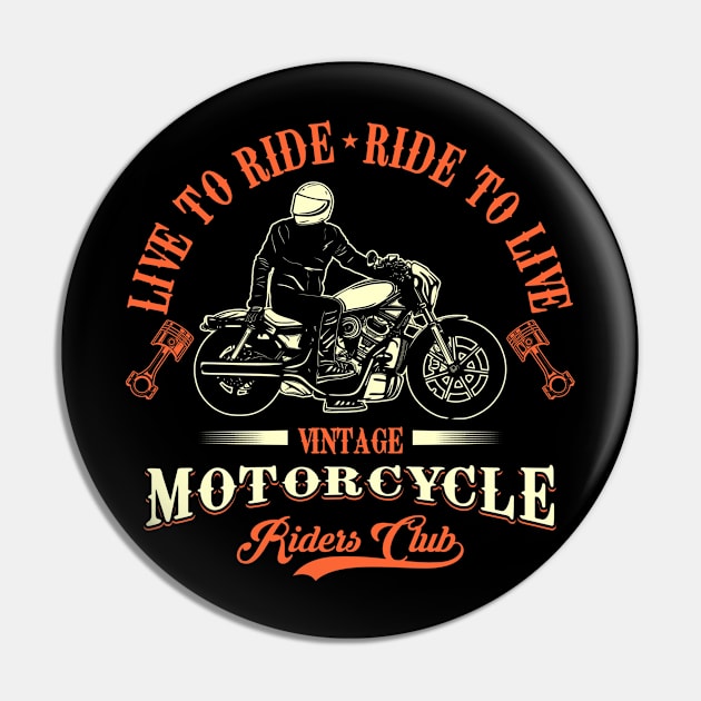 Vintage Motorcycle Pin by Teeshop