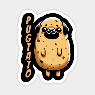 Pugtato Couch Potato Pug Dog Magnet