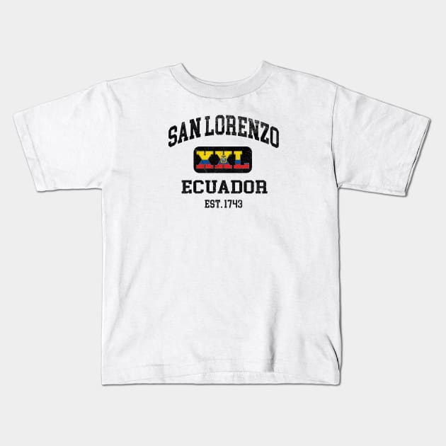 San Lorenzo, Ecuador - XXL Athletic design - San Lorenzo - Kids T-Shirt |  TeePublic