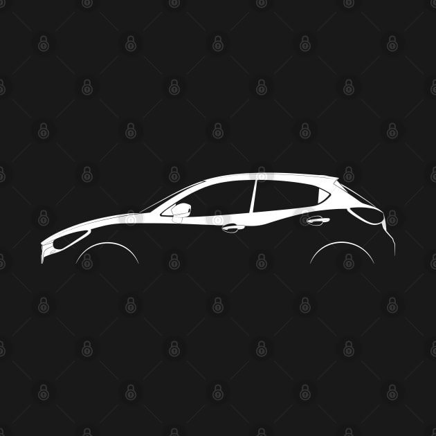 Mazda2 (2014) Silhouette by Car-Silhouettes