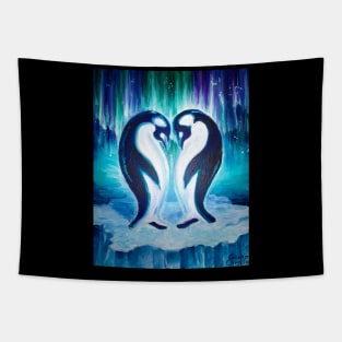 Penguin love Tapestry