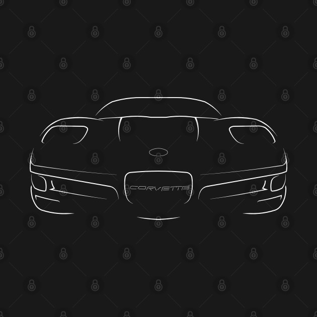 front/back Chevy C5 Corvette - stencil, white by mal_photography